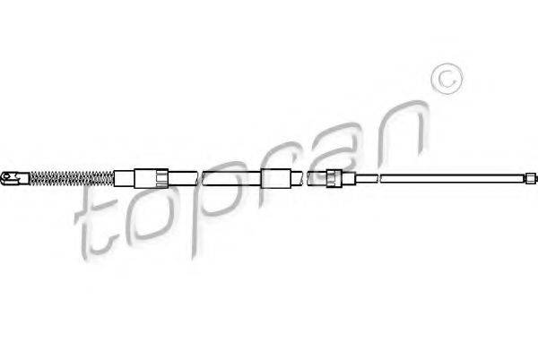 Трос, тормозной механизм рабочей тормозной системы TOPRAN 501 104