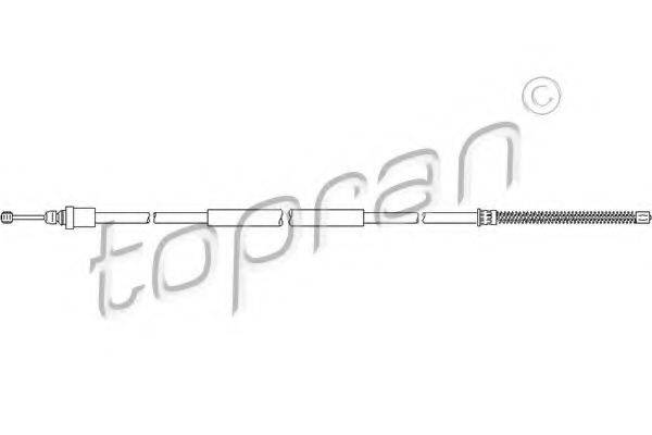 TOPRAN 721655 Трос, стояночная тормозная система
