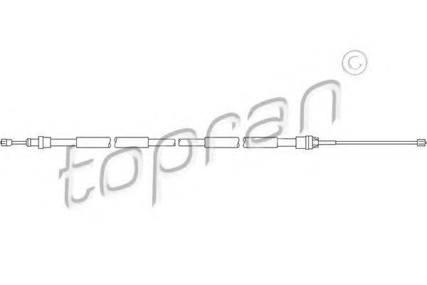 Трос, стояночная тормозная система TOPRAN 722 072