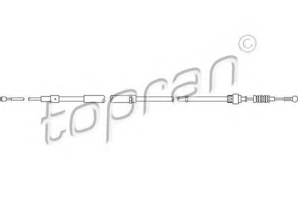 Трос, стояночная тормозная система TOPRAN 112 873