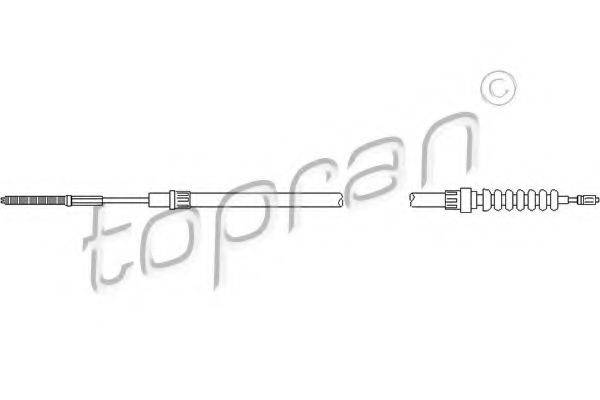 Трос, стояночная тормозная система TOPRAN 110 163