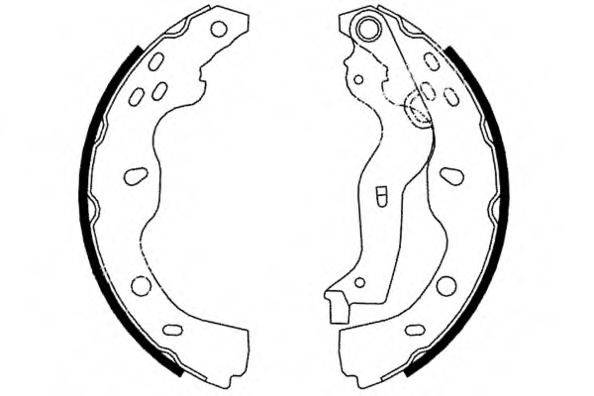 Комплект тормозных колодок; Комплект тормозных колодок, стояночная тормозная система E.T.F. 09-0652