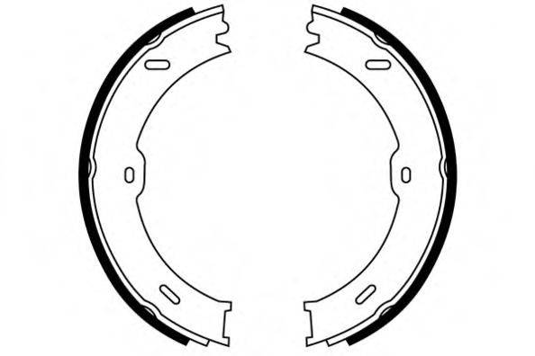 Комплект тормозных колодок; Комплект тормозных колодок, стояночная тормозная система E.T.F. 09-0655