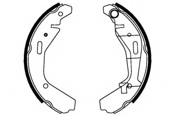 Комплект тормозных колодок; Комплект тормозных колодок, стояночная тормозная система E.T.F. 09-0659