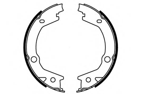 Комплект тормозных колодок; Комплект тормозных колодок, стояночная тормозная система E.T.F. 09-0695