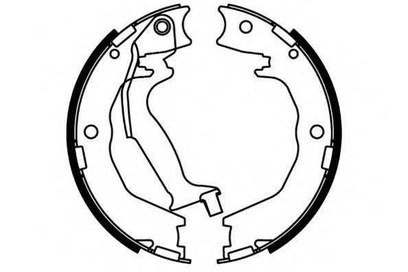 E.T.F. 090698 Комплект тормозных колодок; Комплект тормозных колодок, стояночная тормозная система