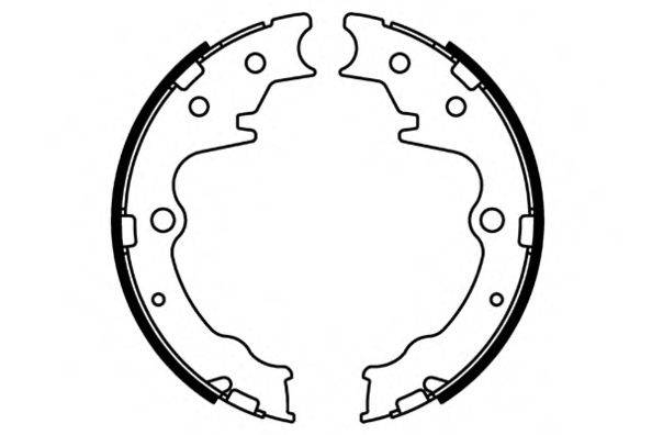 Комплект тормозных колодок; Комплект тормозных колодок, стояночная тормозная система E.T.F. 09-0699