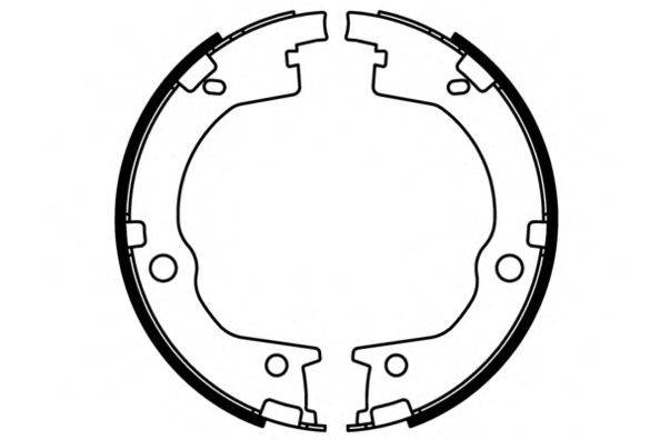Комплект тормозных колодок; Комплект тормозных колодок, стояночная тормозная система E.T.F. 09-0700