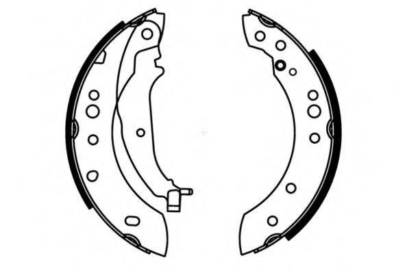 E.T.F. 090702 Комплект тормозных колодок; Комплект тормозных колодок, стояночная тормозная система