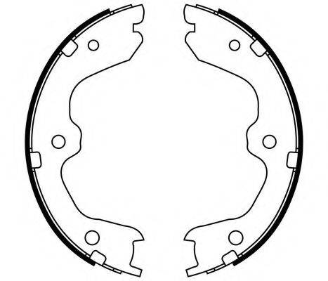 Комплект тормозных колодок; Комплект тормозных колодок, стояночная тормозная система E.T.F. 09-0717