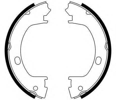 Комплект тормозных колодок; Комплект тормозных колодок, стояночная тормозная система E.T.F. 09-0720