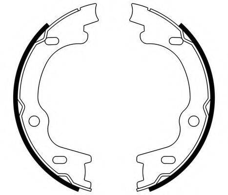 Комплект тормозных колодок; Комплект тормозных колодок, стояночная тормозная система E.T.F. 09-0726