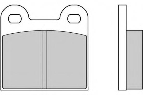 Комплект тормозных колодок, дисковый тормоз E.T.F. 12-0010
