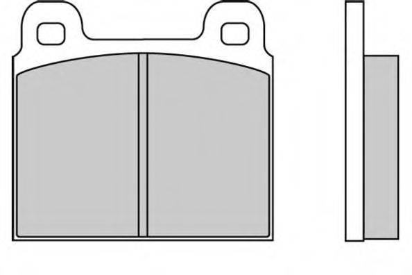 Комплект тормозных колодок, дисковый тормоз E.T.F. 12-0011