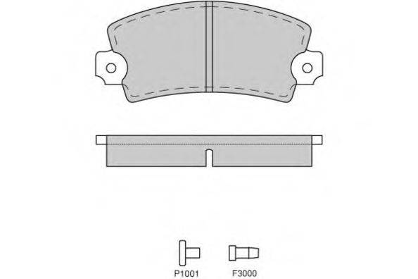 Комплект тормозных колодок, дисковый тормоз E.T.F. 12-0018