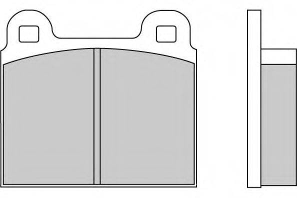 Комплект тормозных колодок, дисковый тормоз E.T.F. 12-0082