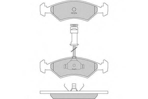 Комплект тормозных колодок, дисковый тормоз E.T.F. 12-0163