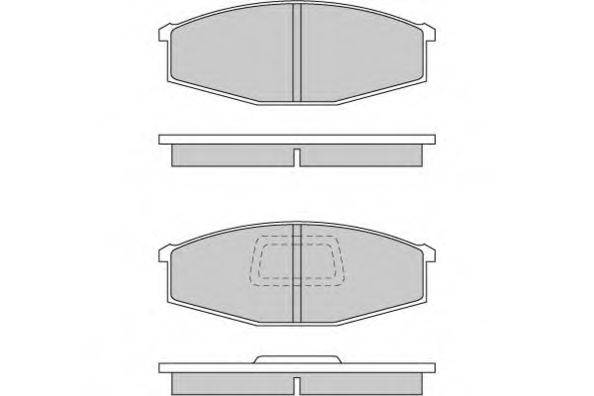 Комплект тормозных колодок, дисковый тормоз E.T.F. 12-0235