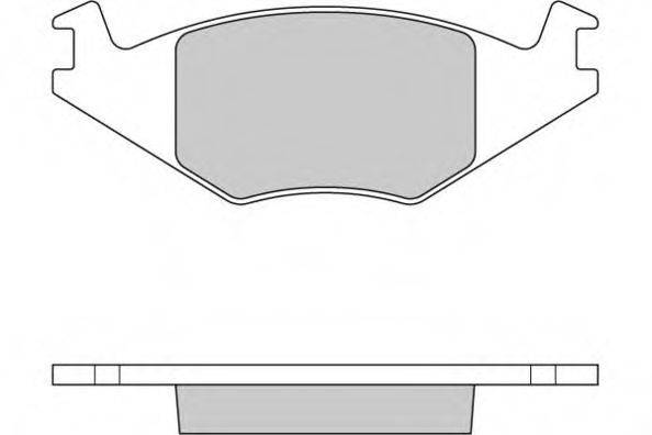 Комплект тормозных колодок, дисковый тормоз E.T.F. 12-0262