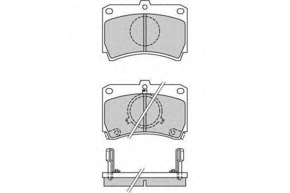 Комплект тормозных колодок, дисковый тормоз E.T.F. 12-0327