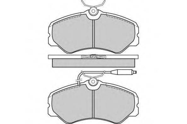 Комплект тормозных колодок, дисковый тормоз E.T.F. 12-0337