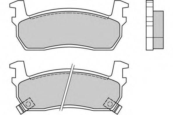 Комплект тормозных колодок, дисковый тормоз E.T.F. 12-0348