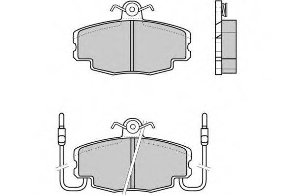 Комплект тормозных колодок, дисковый тормоз E.T.F. 12-0360