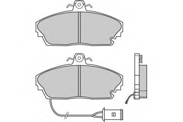 Комплект тормозных колодок, дисковый тормоз E.T.F. 12-0393
