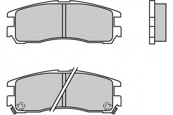Комплект тормозных колодок, дисковый тормоз E.T.F. 12-0428