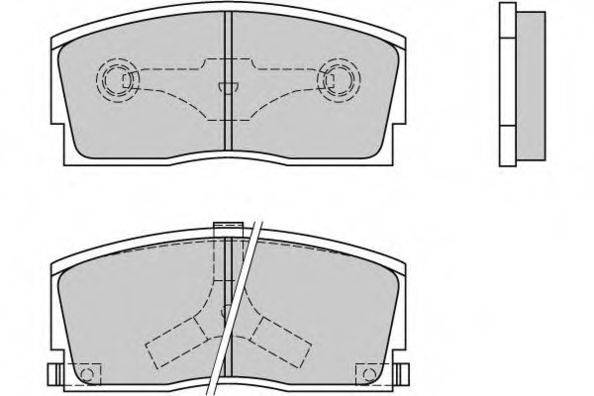 Комплект тормозных колодок, дисковый тормоз E.T.F. 12-0437