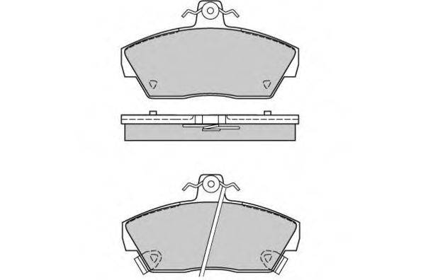 Комплект тормозных колодок, дисковый тормоз E.T.F. 12-0484