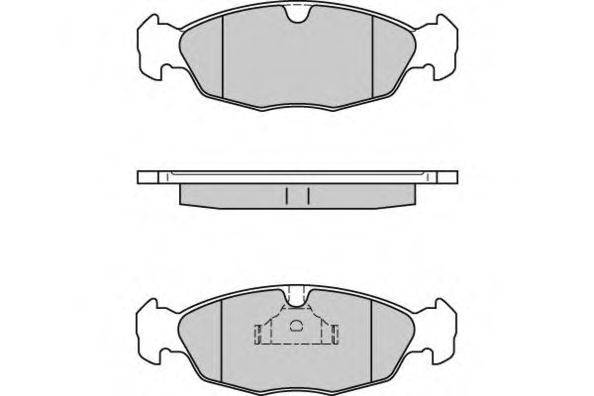 Комплект тормозных колодок, дисковый тормоз E.T.F. 12-0584