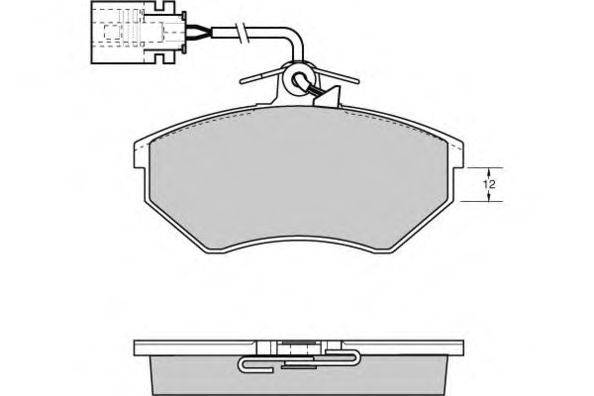 Комплект тормозных колодок, дисковый тормоз E.T.F. 12-0638