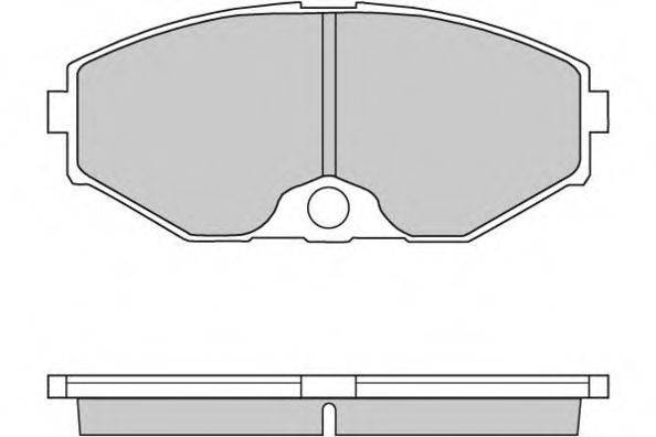 E.T.F. 120722 Комплект тормозных колодок, дисковый тормоз