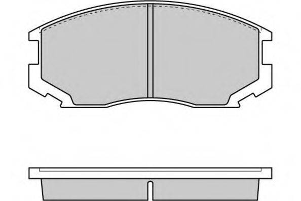 Комплект тормозных колодок, дисковый тормоз E.T.F. 12-0732