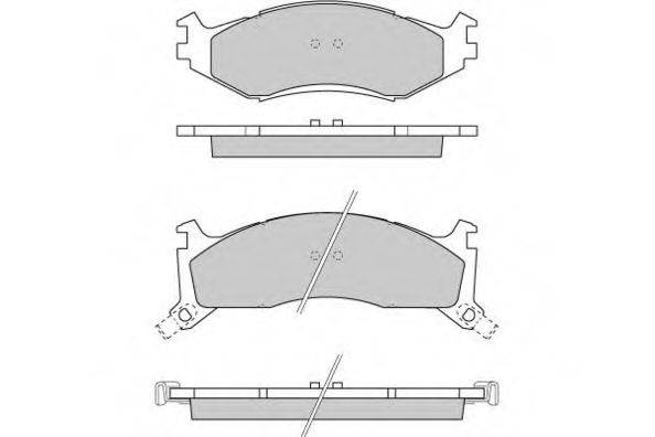 Комплект тормозных колодок, дисковый тормоз E.T.F. 12-0739