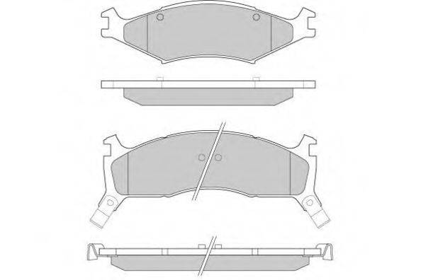 Комплект тормозных колодок, дисковый тормоз E.T.F. 12-0772