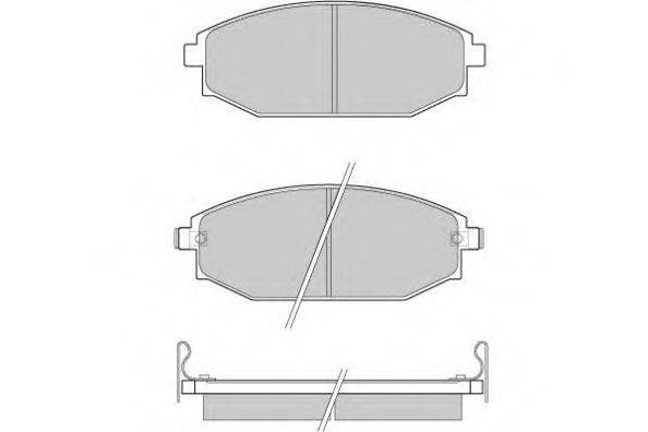 Комплект тормозных колодок, дисковый тормоз E.T.F. 12-0871