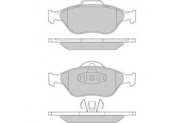 Комплект тормозных колодок, дисковый тормоз E.T.F. 12-0872