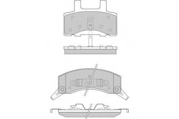 Комплект тормозных колодок, дисковый тормоз E.T.F. 12-0885