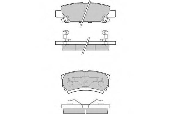 Комплект тормозных колодок, дисковый тормоз E.T.F. 12-1106