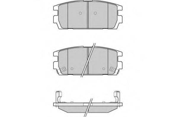 Комплект тормозных колодок, дисковый тормоз E.T.F. 12-1143
