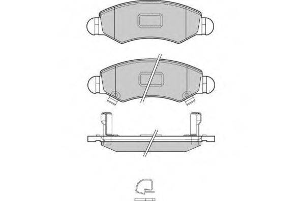 Комплект тормозных колодок, дисковый тормоз E.T.F. 12-1229