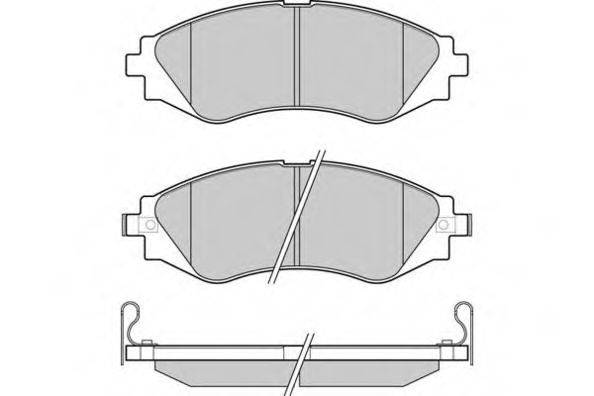 Комплект тормозных колодок, дисковый тормоз E.T.F. 12-1234