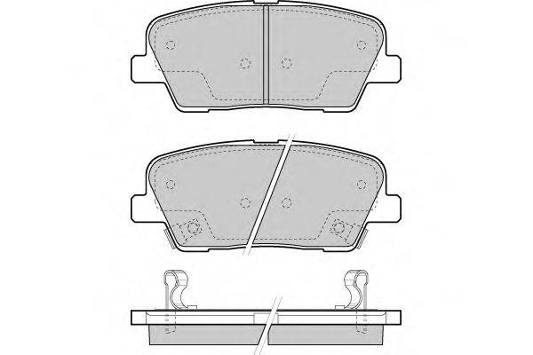 Комплект тормозных колодок, дисковый тормоз E.T.F. 12-1435