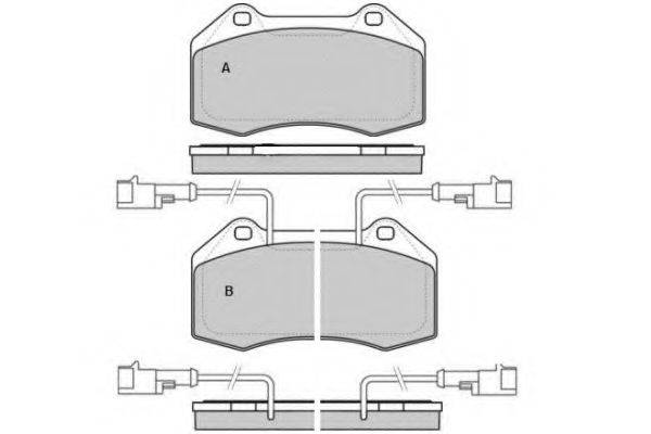 E.T.F. 121576 Комплект тормозных колодок, дисковый тормоз
