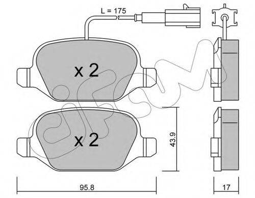 Комплект тормозных колодок, дисковый тормоз CIFAM 822-323-2