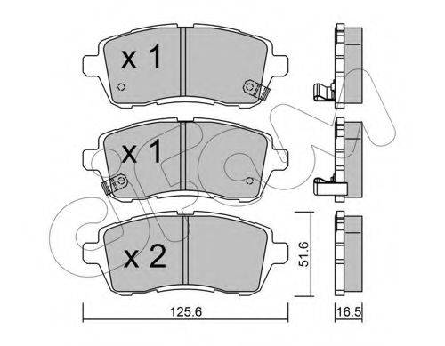Комплект тормозных колодок, дисковый тормоз CIFAM 822-793-1