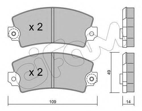 Комплект тормозных колодок, дисковый тормоз CIFAM 822-005-1