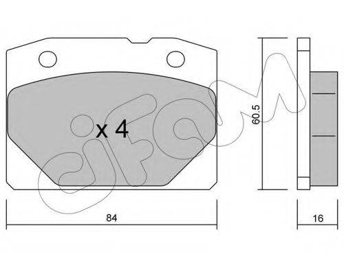Комплект тормозных колодок, дисковый тормоз CIFAM 822-007-0